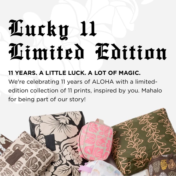 ALOHA Collection Lucky 11 Anniversary Small Pouch Future is Wahine - Picture 2 of 6